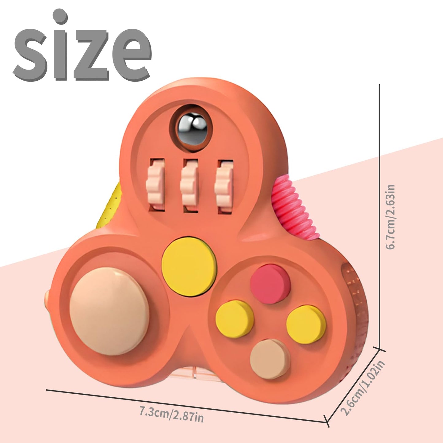 Yrissmiss Fidget Toys For Adults,1Pcs Fidget Pad Easter Basket Stuffers For Boys Girls,Sensory Toys Stress Relief Cube Clicker Controller,Adhd Autism Fidget Spinner For Office Desk Travel Games