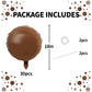 TONIFUL 30Pcs 18 Inch Chocolate Round Shape Foil Balloons Big Brown Circle Helium Mylar Ballons for Thanksgiving Birthday Weddin