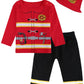 Cosland Fireman Costume For Toddler Boys Halloween Outfit, Red, 2T
