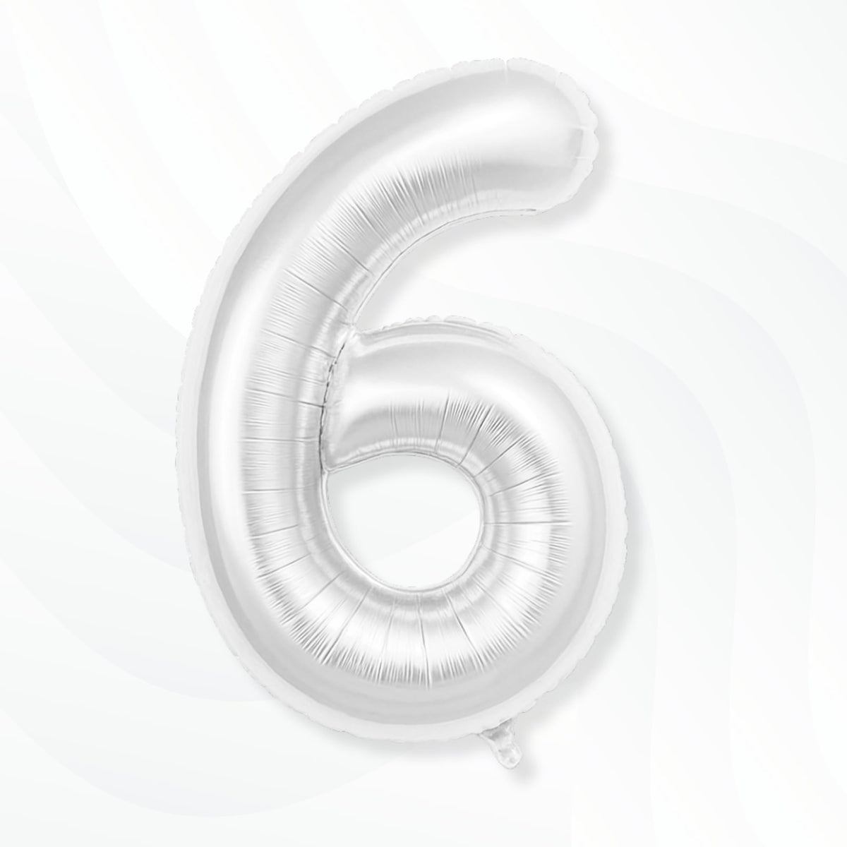 Flyloons 6 number Silver Foil Balloon 16 inch Size For Boys Girls Birthday Decoration Items 6th Year Balloons Set Six