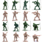 23 Pack Die-cast Military Vehicles Sets,6 Pack Assorted Alloy Metal Army Models Car Toys,16 Pack Soldier Army Men,1 Playmat,Mini