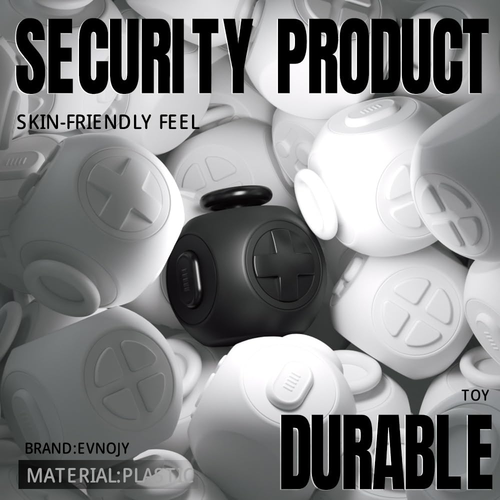 Fidget Toys Fidget Blocks Fidget Pads Stress Fidget Block Twisty Fidget Toy Cube Anxiety Toy Infinite Cube (Black)