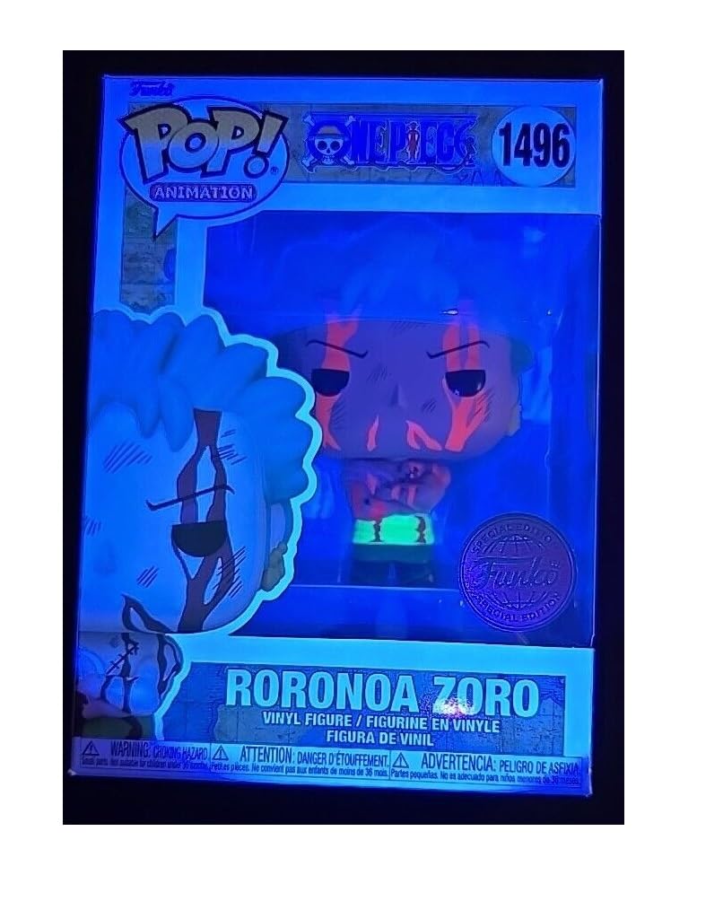Funko One Piece Roronoa Zoro Nothing Happened Blacklight Belt And Face Blood Paint Misprint Variant Exclusive Special Edition Po