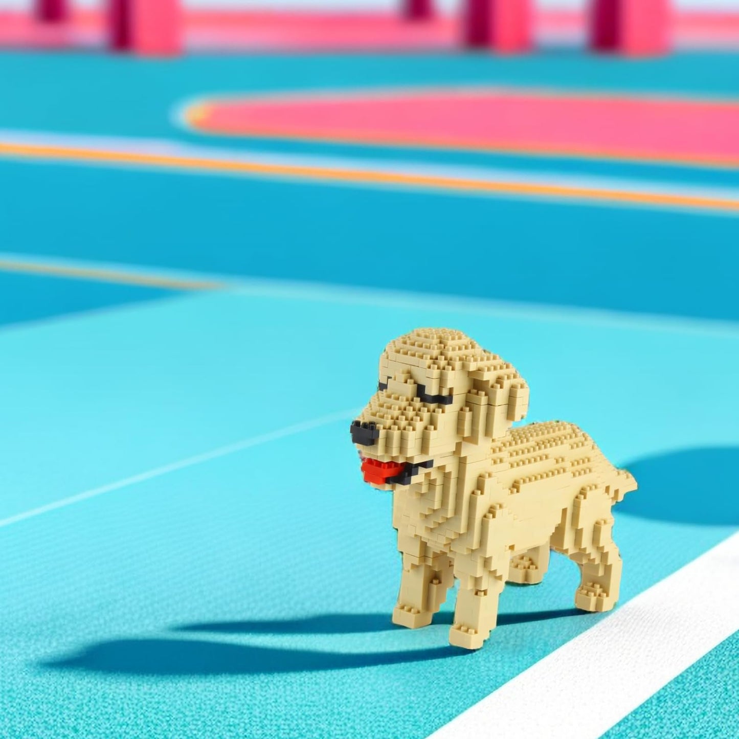 Larcele Micro Dog Building Blocks Mini Pet Building Toy Bricks,950 Pieces Kljm-02 (Golden Retriever)