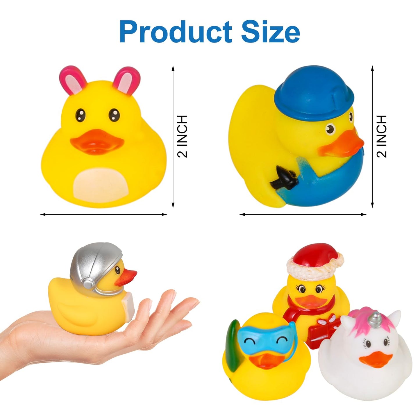 Audaisyly Rubber Ducks Bath Toy for Kids  Assortment Duckies for Jeep Ducking Pool Floater Ducky Bathtub Beach Toys  Party Favors Birthday (150 Pack)