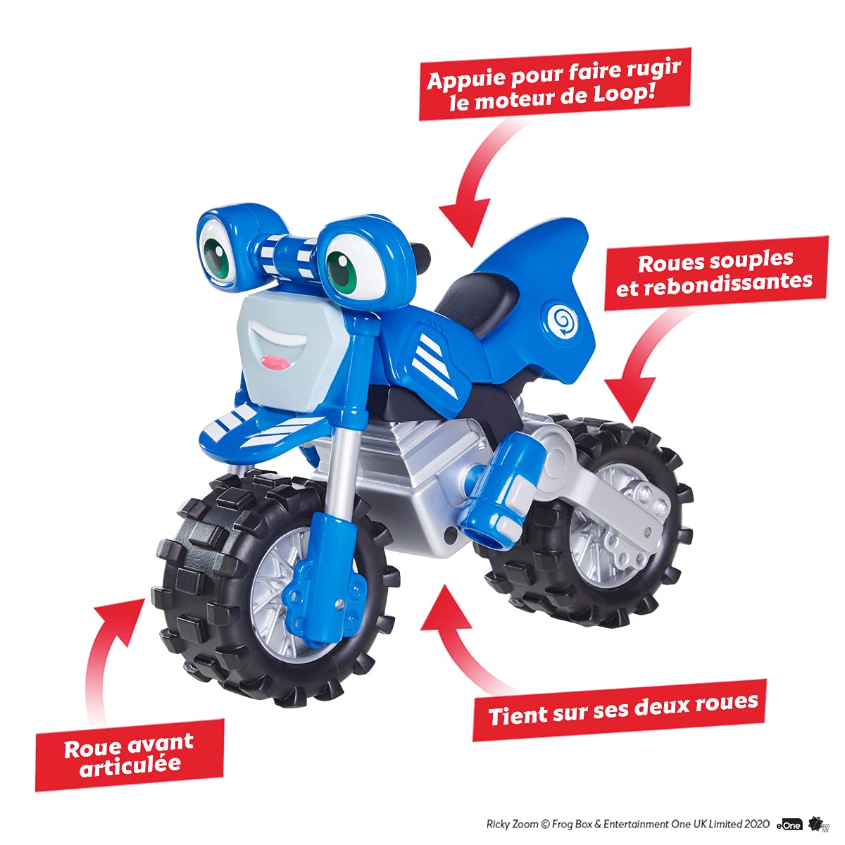 Ricky Zoom Rev & Roll Loop Toy - Blue Plastic Model T20063 for Kids