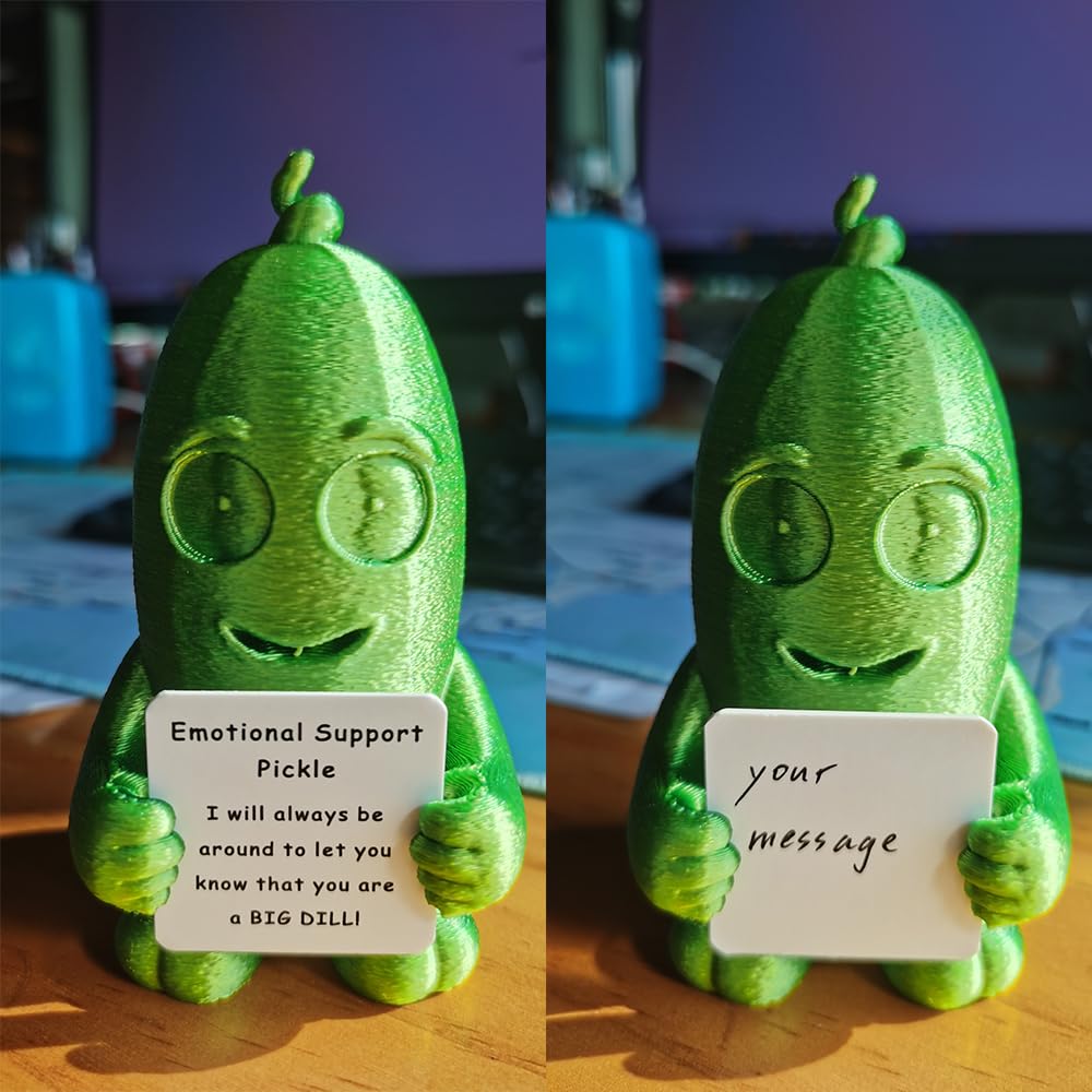 Infmetry Emotional Support Pickle Nuggets Cucumber Ornament Positive Cute Funny Gifts 3D Printed