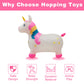Hotmax Transparent Glittery Bouncy Horse, Inflatable Bouncing Animal Hopper For Toddlers Or Kids, Ride On Rubber Jumping Toys For Boy Or Girl Birthday Gift (Pink Unicorn)