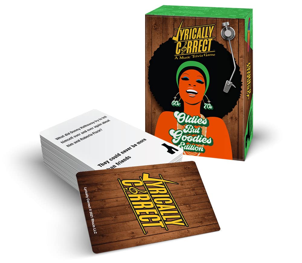 Lyrically Correct Music Trivia Card Game | Multi-Generational Family Gatherings  mature-themed Game Night and Fun Trivia (60's and 70's Oldies but Goodies)