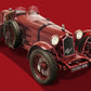 Italeri 4708S Alfa Romeo 1:12 8C/2300 1931-33 Building, Stand Model Making, Crafts, Hobby, Gluing, Plastic Kit, red, Mittel