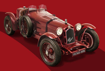 Italeri 4708S Alfa Romeo 1:12 8C/2300 1931-33 Building, Stand Model Making, Crafts, Hobby, Gluing, Plastic Kit, red, Mittel