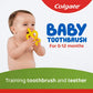 Colgate Baby Toothbrush and Teether, BPA Free, Silicone, 2 Count, Yellow, Model US05957A