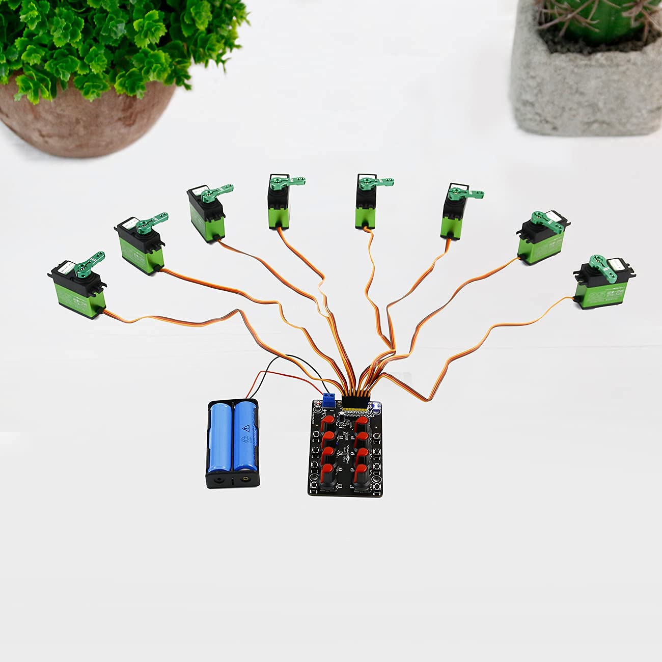 Yahboom RC Servo Tester 8 Channels Servo Motors Controller Centering Tool with Over-Current Protection, 2 Control Modes Support