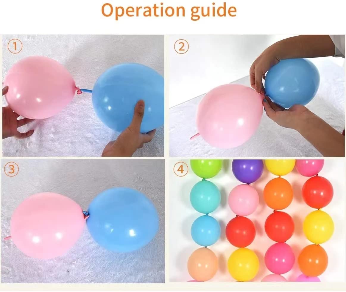 Adido Eva Link Balloons Black 12 Inch Quick Latex Link Balloon 80 Pcs For Birthday, Halloween, Christmas, Party Festival Decorat