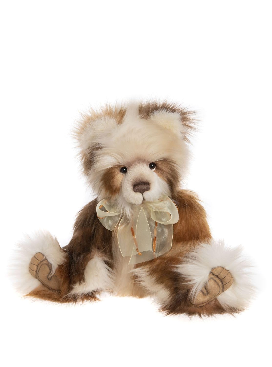 Charlie Bears – Annie Versary | 2023 Long Plush Fluffy Brown And Beige Teddy Bear
