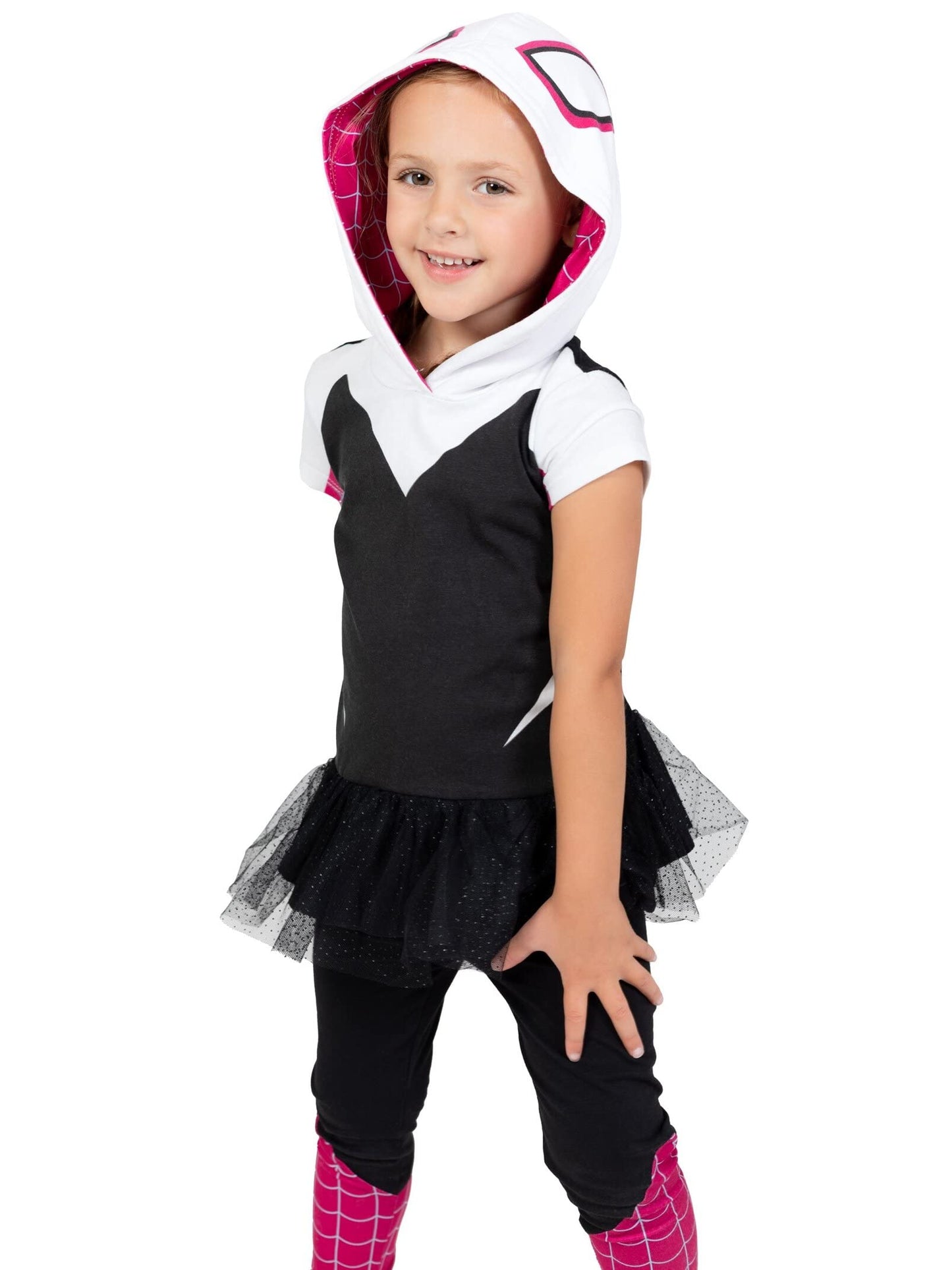 Spider-Man Spider-Gwen Ghost Spider Toddler Girls Cosplay T-Shirt And Leggings 2T