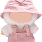 Clothes for Labubu 17cm (NO Doll) - Designer-Inspired Pink Hat & Overalls Set  Cute Labubu Clothes & enhanced Dress-Up Accessories for 17cm Labubu Dolls
