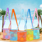 Komost Personalized Mesh Beach Bag For Shells Sand Toys, Beach Bag With Zipper, Shell Collecting Bag For Kids, Perfect For Summe