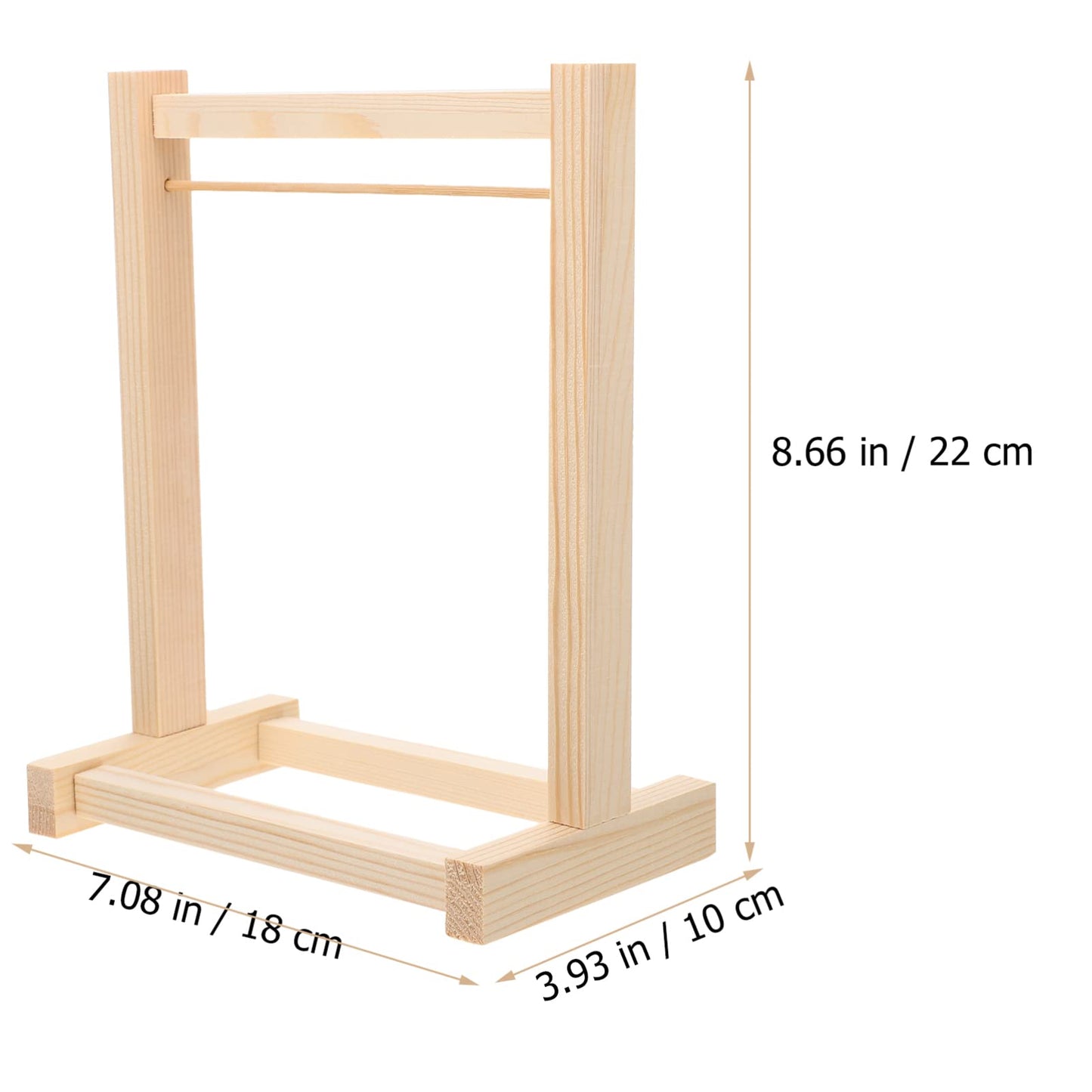 Toddmomy 1Pcs Miniature Doll Garment Rack, Wooden Doll Garment Rack Mini Dollhouse Clothes Hangers For Doll Wardrobe Furniture A