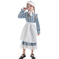 Fccam Prairie Dresses For Girls Pioneer Costume 19Th Century Long Sleeves Colonial Dress Blue Xxl Age Over 4 Years Old