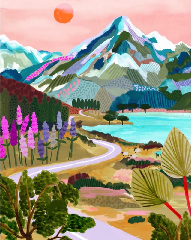 Tulip N Turtle Winding Path Diy Acrylic Paint By Number Kit For Adults Beginner Canvas Painting By Number Acrylic Painting. Wal