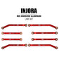 INJORA High Clearance Front 4 Links Set for SCX24 JLU AXI00002 C10 AXI00001 Bronco Axial 1/24 RC Crawler Car, 8PCS(Red)