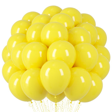Voircoloria Yellow Balloons, 66Pack 12Inch Yellow Latex Party Balloons For Graduation, Wedding, Birthday, Gender Reveal, Baby Sh