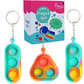 Cucue Simple Fidget Pop Toys - Portable, Calming Sensory Hand Toys For Fun & Stress Relief - Soft & Flexible Food-Grade Silicone Materials Keychain - Durable Poppers For Kids & Adults (Pack Of 3)