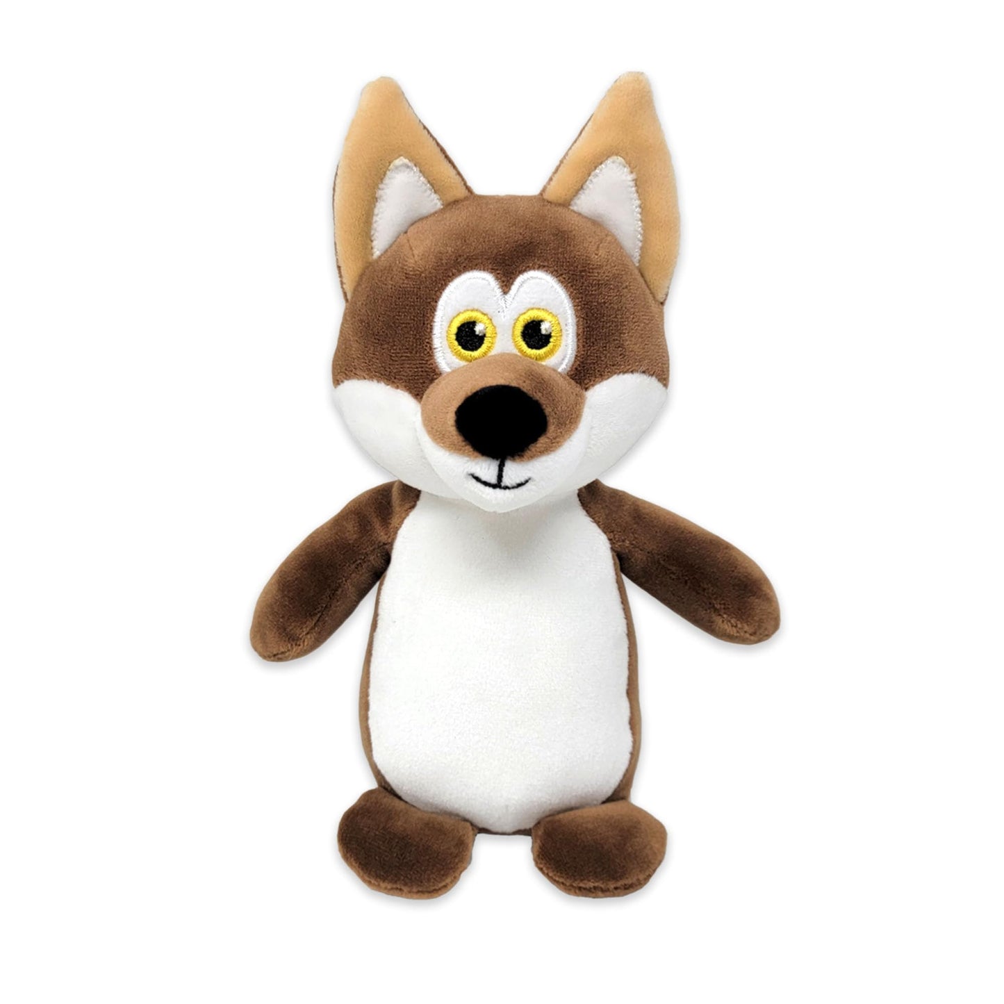 PLUSHOLOGY Squishy Coyote Stuffed Animal; Ultra Soft and Cuddly Plush Toy for Kids 3 Years Old to mature-themeds; Child-Safe Embroidered Eyes adds a Unique Aesthetic; (6 Tall)