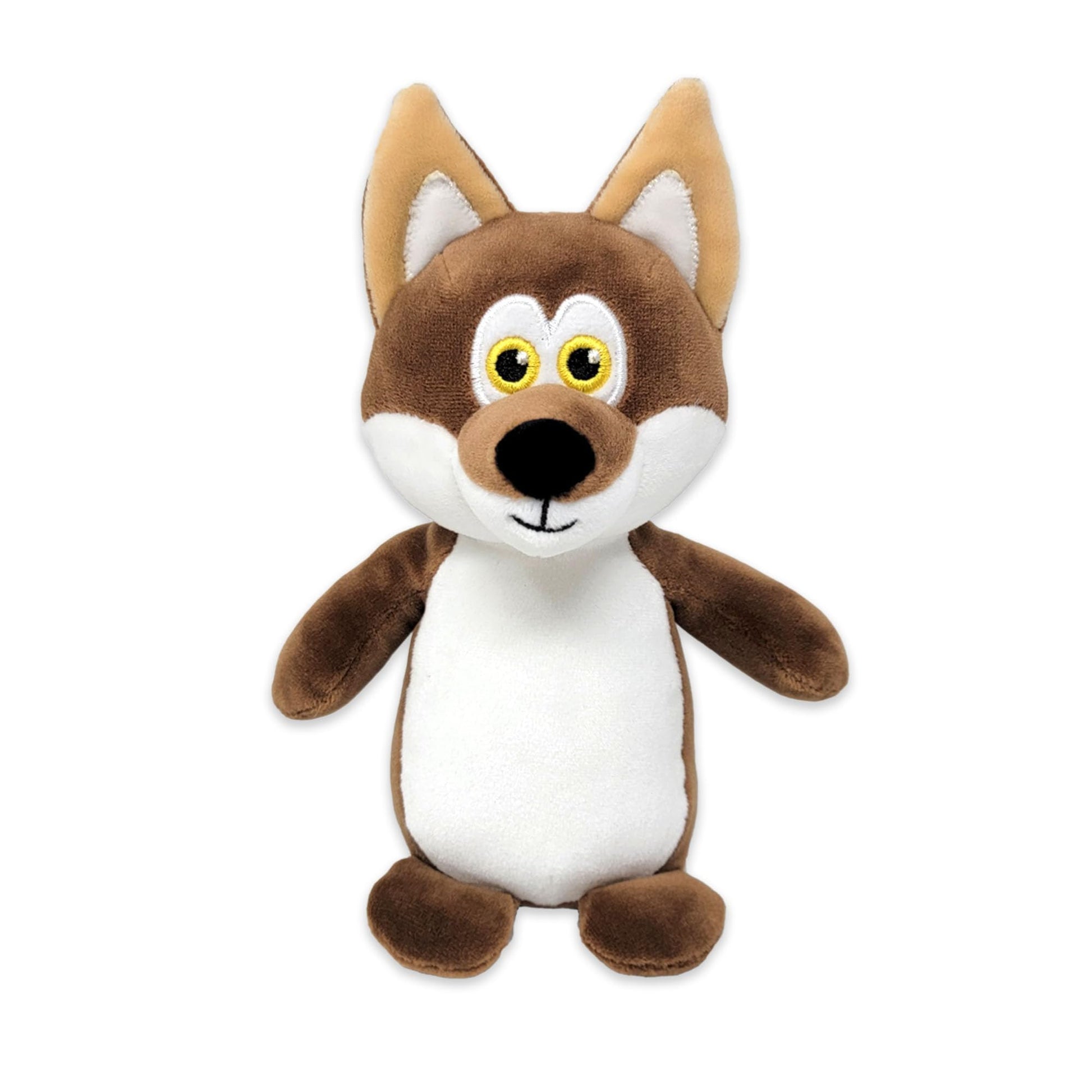 PLUSHOLOGY Squishy Coyote Stuffed Animal; Ultra Soft and Cuddly Plush Toy for Kids 3 Years Old to mature-themeds; Child-Safe Embroidered Eyes adds a Unique Aesthetic; (6 Tall)