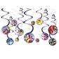 12 Pieces Classic Power Ranger Spiral Decorations Party Supply