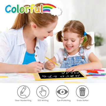 ORSEN LCD Writing Tablet 10 inch, Colorful Doodle Board Drawing Pad for Kids, Toddler Toys for Ages 2-4 5-7 Girls Boys Gifts (Ye