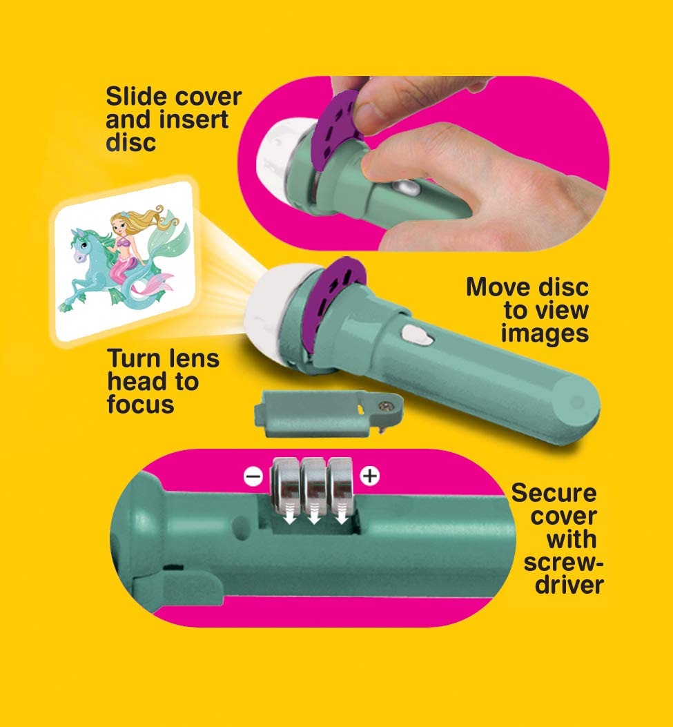 Brainstorm Toys Mermaid Flashlight And Projector With 24 Discs