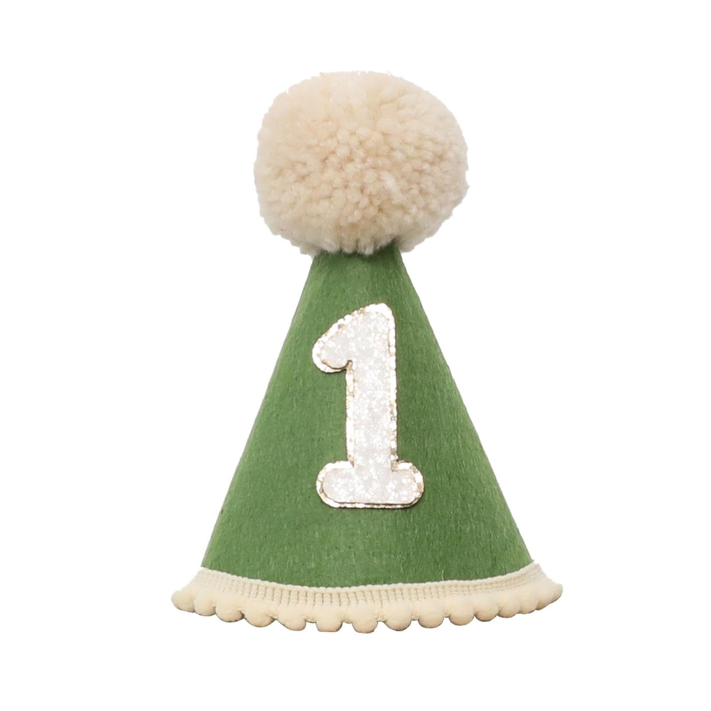 Boho 1st Birthday Hat Decorations for Baby Boys Handmade Natural Outfit First Birthday Party Hat Green
