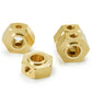 QUPA AM STORE RC Brass Wheel Hub Hex Adapter 7.5mm 4PCS for 1/6 Axial SCX6 Upgrades RC Crawler Car