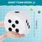Shappy 7.9 Inches Foam Dice Fun Filled Large Educational Toy Kawaii Giant Dice Jumbo Decorative EVA Foam Big Square Building Blo