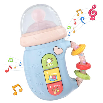 Baby Musical Toy 18M+ Cute Baby Bottle Light Up Music Baby Toys Early Learning Educational Infant Toys Baby Girl Boys Birthday G