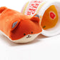 Anirollz 3' & 6' Gift Set Stuffed Animal Plush Nissin Cup Noodle 2 Pc |Soft Squishy Cute Safe| Puppy Kitty Bunny Fox Panda - Birthday - Foxiroll Set