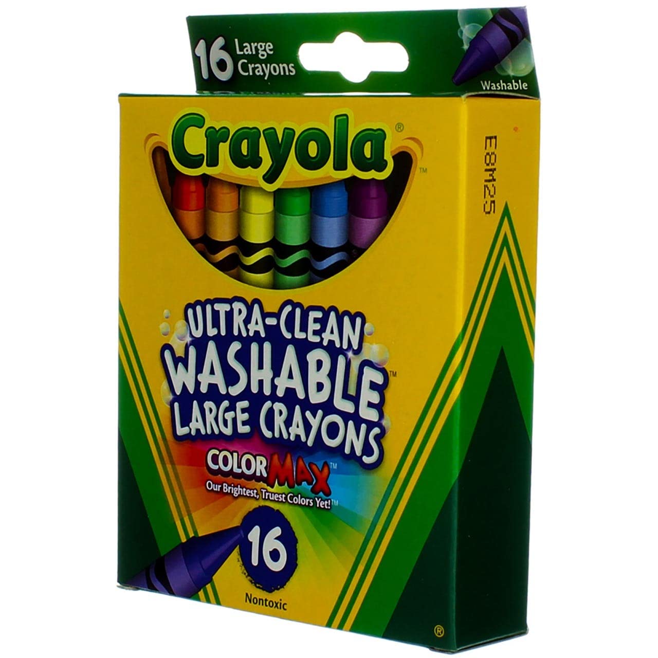 Crayola Large Washable Crayons, Assorted Colors, 16 Count, Perfect for Kids, Non-Toxic, Durable Design