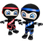 Set of 2 Inflatable 24 NINJAS/PARTY Decorations/INFLATES/Toys/Red/Blue/DECOR