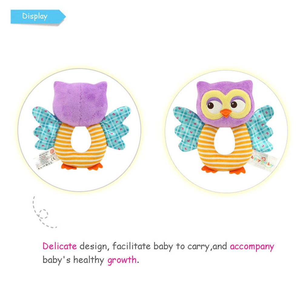 Teytoy Owl Soft Rattle Toy For Over 0 Months
