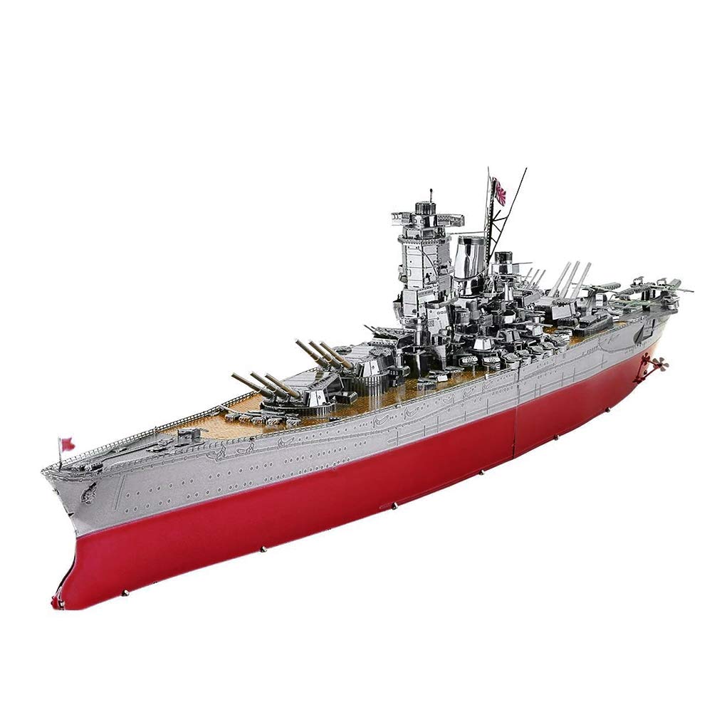 Piececool 3D Metal Puzzle Military Watercraft Model Kits, Yamato Battleship Metal Model Building Kit For Adults, Brain Teaser Diy Hobbies For Men, For Teens Boys, 245 Pcs
