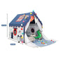 YOIKO Kids Tent Indoor Playhouse with Star String Lights, 50.4" x 47.3", PVC, Model YK_PT_002, Blue, Colorful Accessories Included