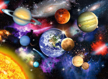 Ravensburger Solar System - Engaging 300 Piece Jigsaw Puzzle for Kids | Unique Piece Design | Fine Linen-Textured Paper | Anti-Glare Surface | Enhances Concentration & Creativity