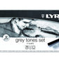 Lyra Polycrayons Soft Grey Tones 12 Box 17.4 x 9.0 x 2.0 cm