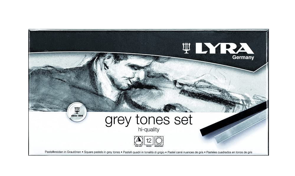 Lyra Polycrayons Soft Grey Tones 12 Box 17.4 x 9.0 x 2.0 cm