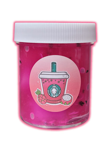 Dragon Fruit Drink Handmade Scented Clear Slime 4Oz - Hoshimi Slimes
