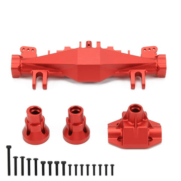 RCAWD Rear Axle Housing Cover Case Set LOS242030 for Losi 1/8 LMT Red