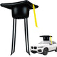 Seenelling 20 Inch Large Inflatable Graduation Cap Car Decoration Class of 2025 Golf Cart Graduation Cap PVC Blow up Decor for C