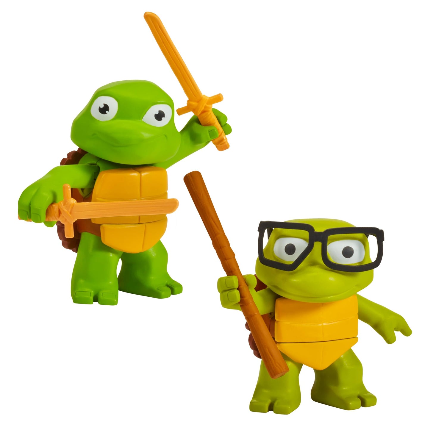 Teenage Mutant Ninja Turtles 83290 Turtle Tots Action Figure 2-Pack Featuring Leonardo and Donatello. Ideal Present for Boys 4 to 7 Years and TMNT Fans